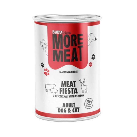 BUBAlicious Meat Fiesta karma dla psa i kota z DZICZYZNĄ 400 g