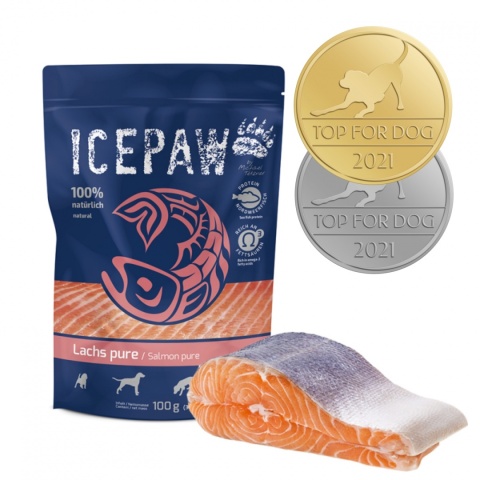 ICEPAWE High Premium - czysty łosoś dla psów 100% (100g)
