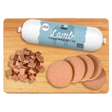 Kiełbaska treningowa PEPE Jagnięcina 200g Kiełbaska treningowa PEPE Jagnięcina 200g