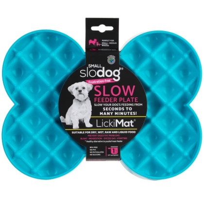 LickiMat Slodog Small - miska spowalniająca jedzenie, tacka do lizania - Turkusowa