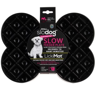 LickiMat Slodog Small - miska spowalniająca jedzenie, tacka do lizania - Czarna