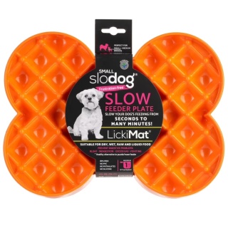 LickiMat Slodog Small - miska spowalniająca jedzenie, tacka do lizania - Pomarańczowa