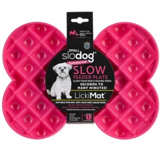 LickiMat Slodog Small - miska spowalniająca jedzenie, tacka do lizania dla psa - Różowa