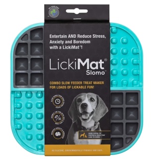 LickiMat Slomo - mata do lizania dla psa, twarda - Turkusowy