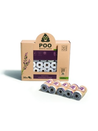 POO woreczki na odchody kupoworki 450 szt GIGA PAKA - LAWENDA