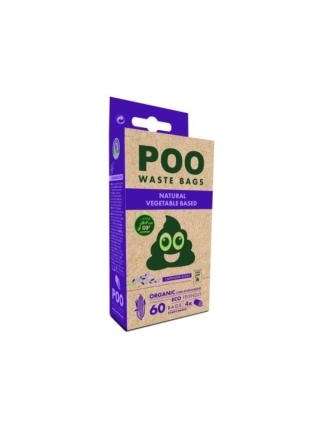 POO woreczki na odchody kupoworki 60 szt - LAWENDA