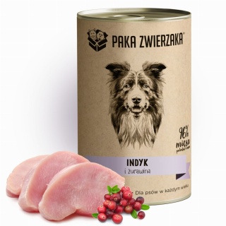 Paka Zwierzaka - Karma mokra Indyk i żurawina 400g