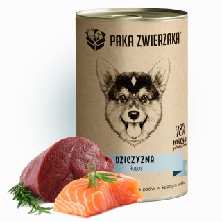 Paka Zwierzaka - Karma mokra Dziczyzna i łosoś 400g
