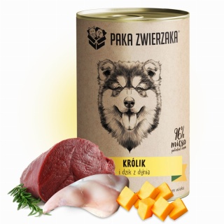 Paka Zwierzaka - Karma mokra Królik i dzik z dynią 400g