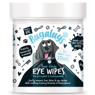 Bugalugs Tear Stain Eye Wipes 100szt - waciki do czyszczenia okolic oczu psa