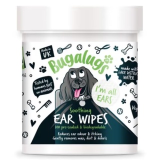 Bugalugs Soothing Ear Wipes 100szt. - waciki do czyszczenia uszu psa