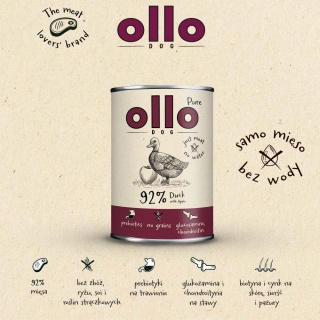 Ollo Pure - Kaczka z jabłkiem 400g