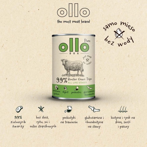 Ollo - BOOSTER Zielone Żwacze 400g Ollo - BOOSTER Zielone Żwacze 400g