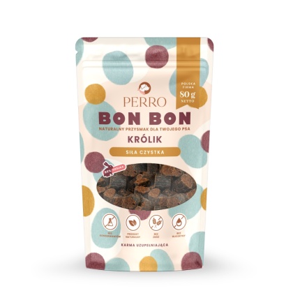 Perro - BON BON – Królik – siła czystka Przysmaki z dodatkiem funkcyjnym 80g