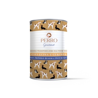 Perro Gourmet - Cielęcina z cukinią 400g