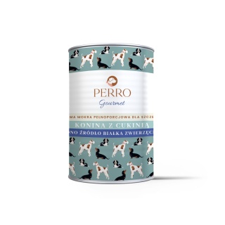 Perro Gourmet JUNIOR - Konina z cukinią dla szczeniąt 400g