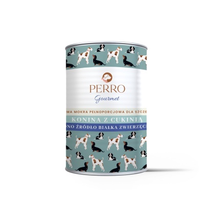 Perro Gourmet JUNIOR - Konina z cukinią dla szczeniąt 400g