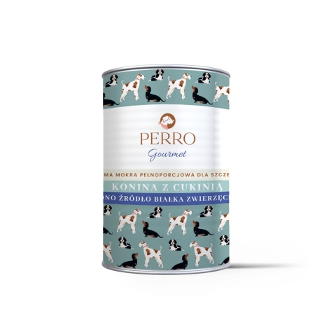 Perro Gourmet JUNIOR - Konina z cukinią dla szczeniąt 400g