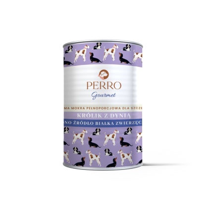 Perro Gourmet JUNIOR - Królik z dynią dla szczeniąt 400g