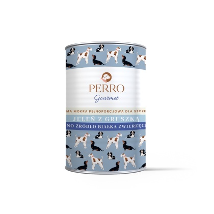 Perro Gourmet JUNIOR - Jeleń z gruszką dla szczeniąt 400g