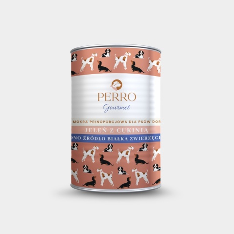 Perro Gourmet - Jeleń z cukinią 400g