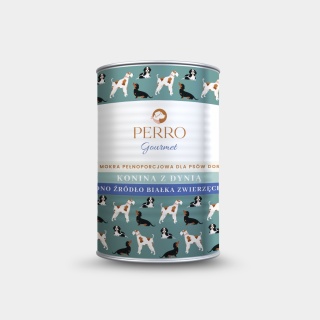 Perro Gourmet - Konina z dynią 400g
