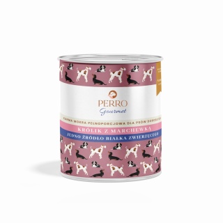 Perro Gourmet - Królik z marchewką 800g