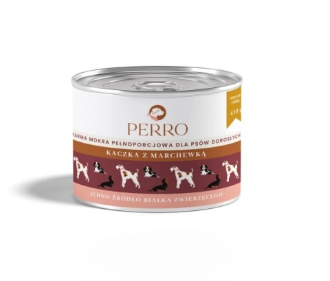 Perro - Karma mokra Kaczka z marchewką 410g