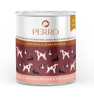 Perro - Karma mokra Kaczka z marchewką 850g