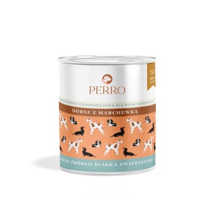 Perro - Karma mokra Dorsz z marchewką 400g