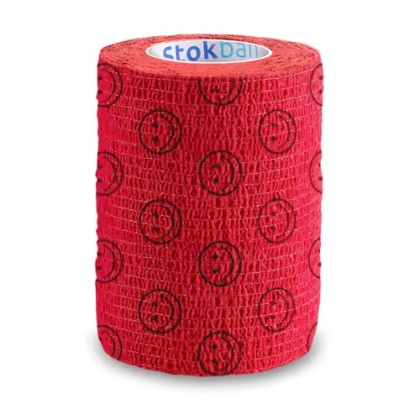 Stokban elastyczny bandaż samoprzylepny 7,5cm/4,5m (czerwony uśmiech)