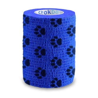 Stokban elastyczny bandaż samoprzylepny 7,5cm/4,5m (niebieskie łapki)
