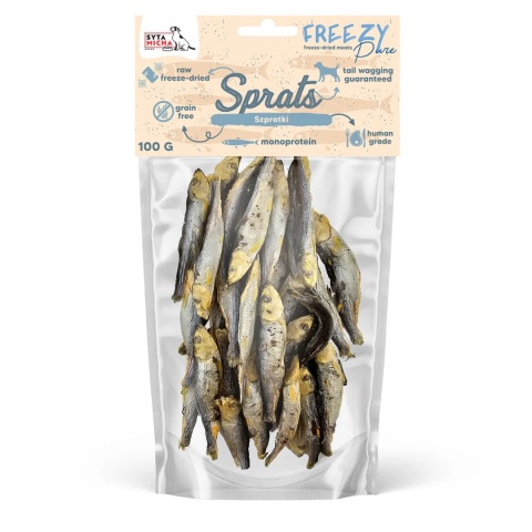 Syta Micha FREEZY Pure - 100% liofilizowane szprotki 100g
