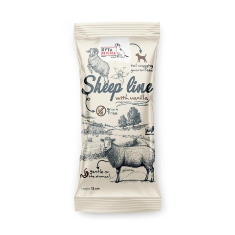 Syta Micha Sheep Line - Kość do żucia dla szczeniąt Owca z wanilią 12cm