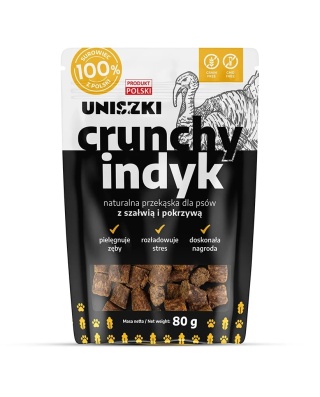 Uniszki - CRUNCHY INDYK – Szałwia Pokrzywa 80g