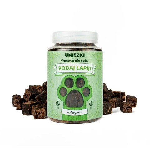 Uniszki - trenerki w słoiku Podaj łapę DZICZYZNA 150g