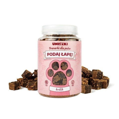 Uniszki - trenerki w słoiku Podaj łapę KRÓLIK 150g Uniszki - trenerki w słoiku Podaj łapę KRÓLIK 150g