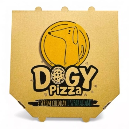 DOGY PIZZA - z serem cheddar i szparagami