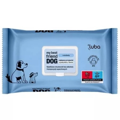 LUBA - Nawilżane chusteczki do oczyszczania i ochrony skóry oraz sierści Twojego Pupila