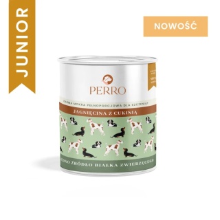 Perro Gourmet JUNIOR - Jagnięcina z cukinią dla szczeniąt 800g