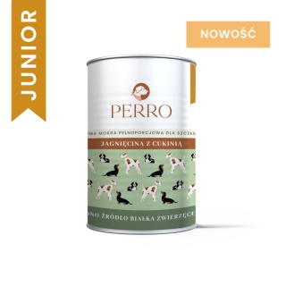 Perro Gourmet JUNIOR - Jagnięcina z cukinią dla szczeniąt 400g