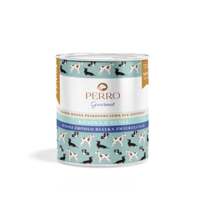 Perro Gourmet JUNIOR - Konina z dynią dla szczeniąt 400g