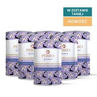 Perro Gourmet JUNIOR - Królik z dynią dla szczeniąt 400g x 6 szt ZESTAW