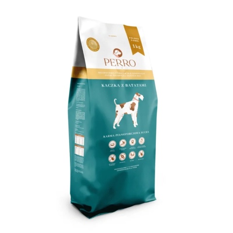 Perro - Karma sucha Kaczka z batatami – dla psów dorosłych średnich i dużych ras 1kg