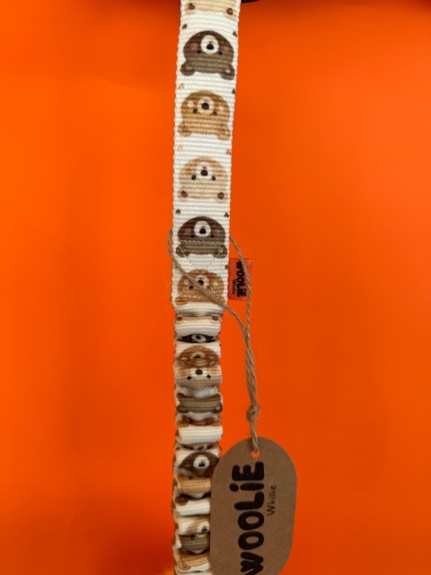 WOOLIE WHILLIE - Szarpak ze skóry owczej z długą rączką z amortyzatorem L - misie