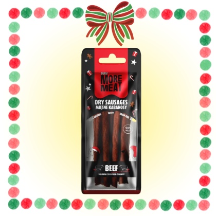 BUBAlicious More Meat XMAS kabanosy - Wołowina z dodatkiem żurawiny