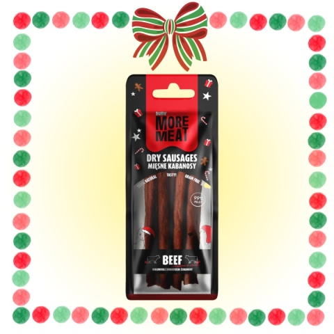 BUBAlicious More Meat XMAS kabanosy - Wołowina z dodatkiem żurawiny