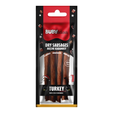 BUBAlicious More Meat Kabanosy - Indyk z łososiem