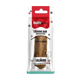 BUBAlicious - Baton do żucia 100% ryby z łososiem z dodatkiem żurawiny i rozmarynu 12 cm