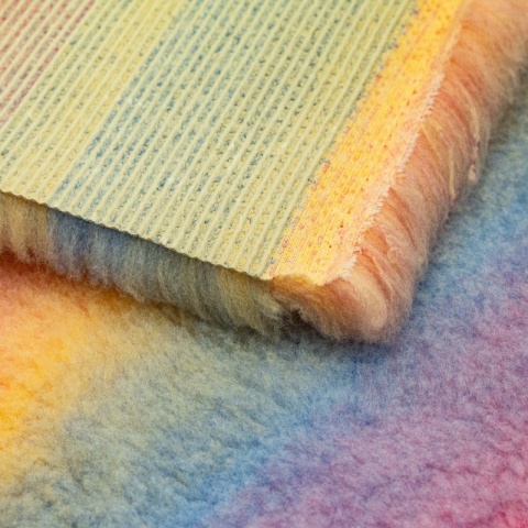 DRY BED Legowisko antypoślizgowe - Tęczowy 100x75cm 28mm